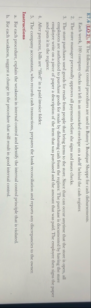 E 7 . 6 ( LO 2 ) , E The following control