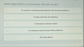 What does Meta's Conversions API oim to do ? It