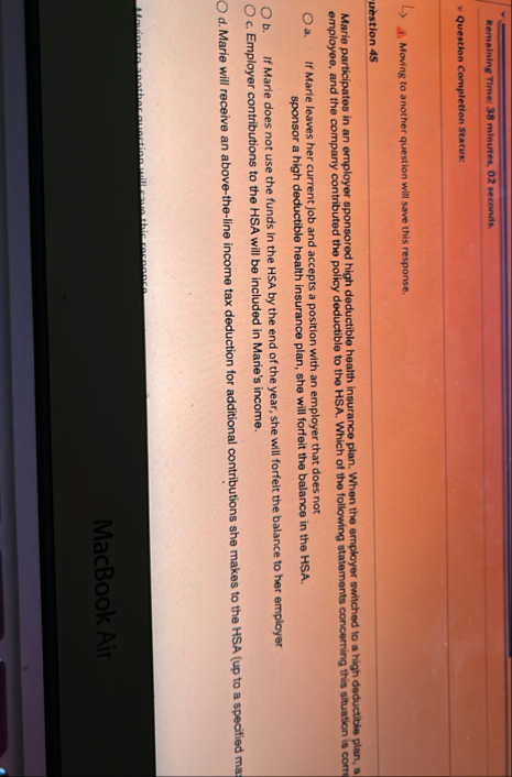 Remalning Timec 3 8 minutes, 0 2 seconds.