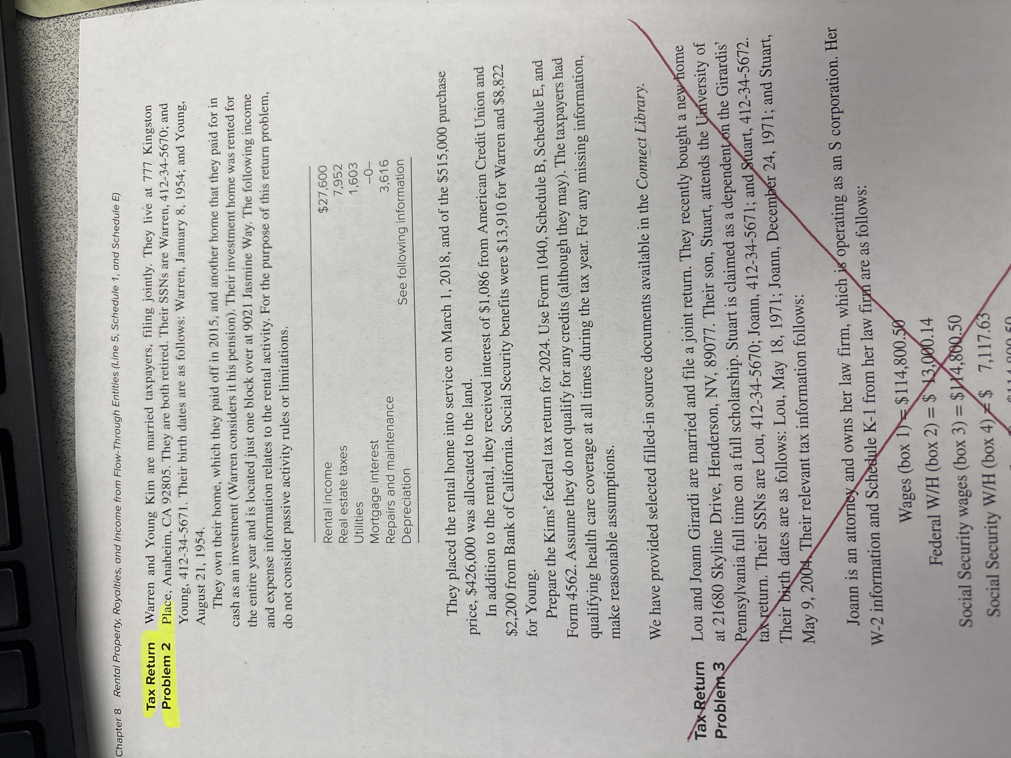 Chapter 8 Rental Property, Royalties, and Income