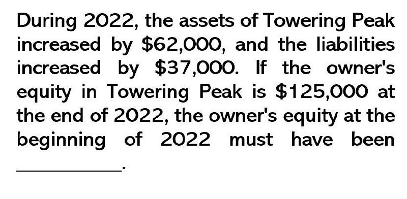 Right Answer During 2022, the assets of Towering