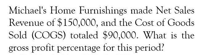 What is the gross profit percentage for this