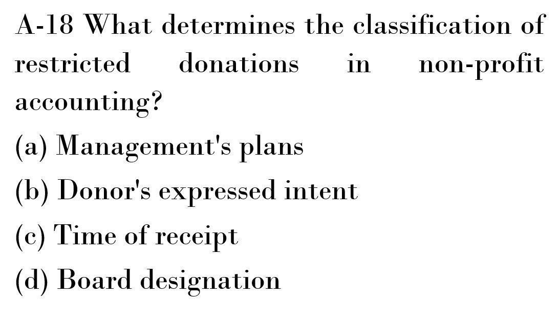 Solve this Accounting MCQ 123 A-18 What