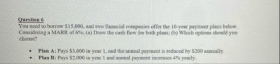 Question 6 You need to borrow $ 1 5 , 0 0 0 , and