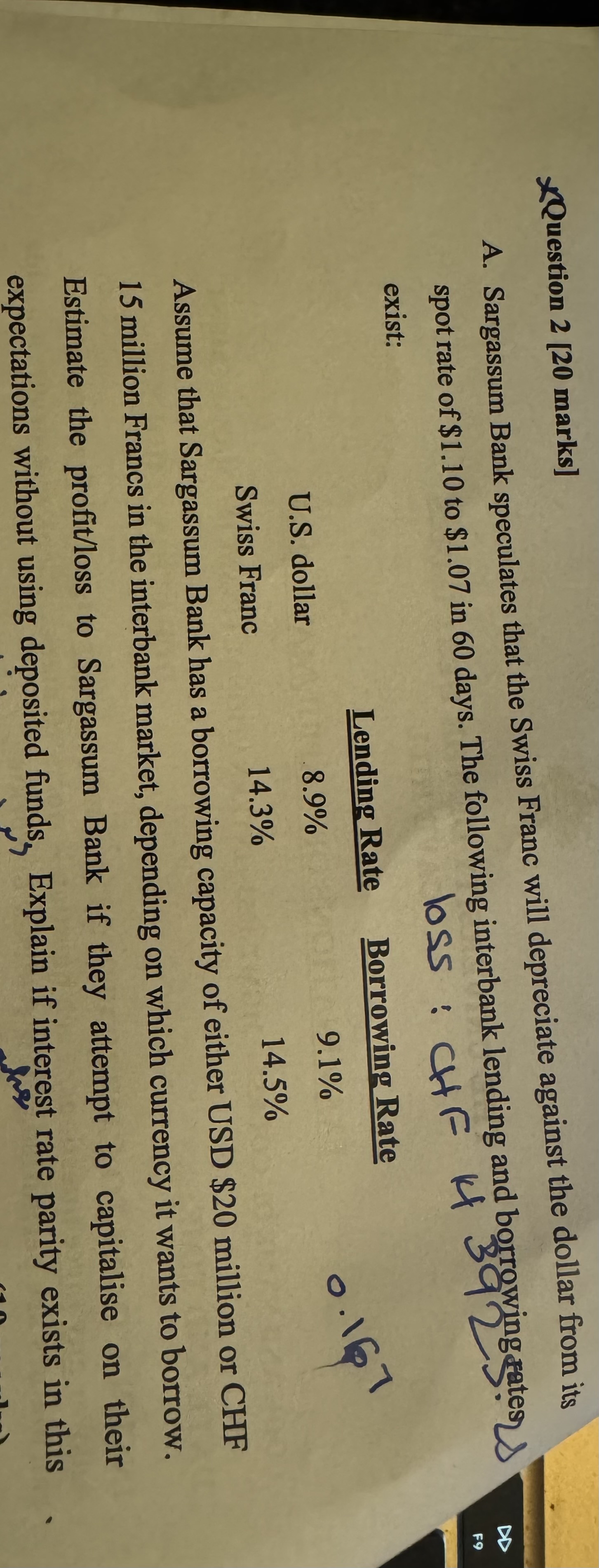 XQuestion 2 [ 2 0 marks ] A . Sargassum Bank