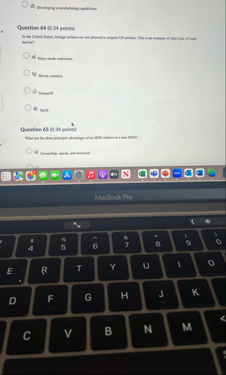 d ) Developing overwhelming capabilitics Question