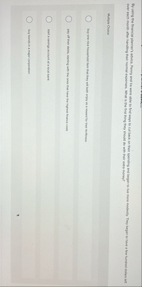 By using the financial planner's advice, Penny
