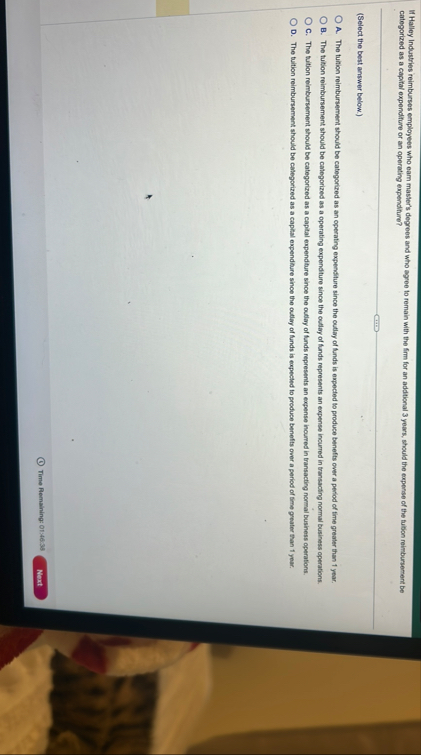 If Halley Industries reimburses employees who eam