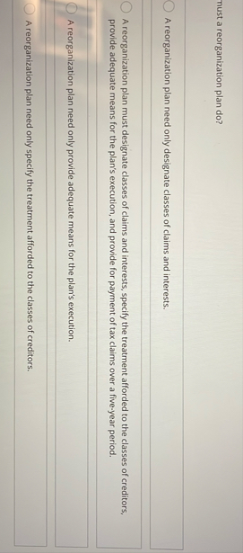 nust a reorganization plan do ? A reorganization