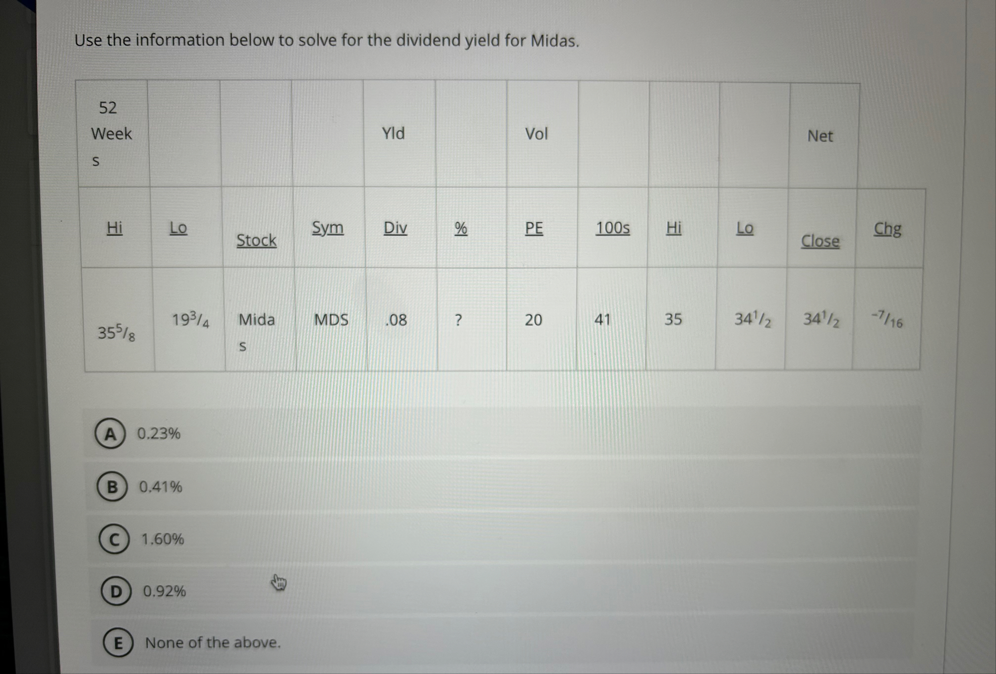Use the information below to solve for the