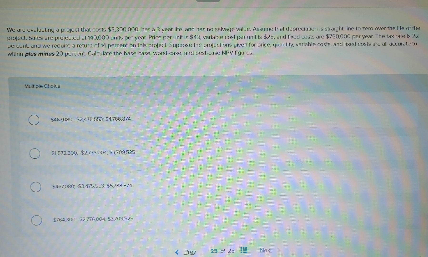 We are evaluating a project that costs $ 3 , 3 0