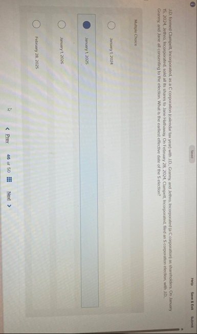 ( i ) Help Save 4 Exit Submit JD . formed