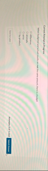 Current Attempt in Progress When budgeted and