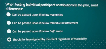 When testing individual participant contributions