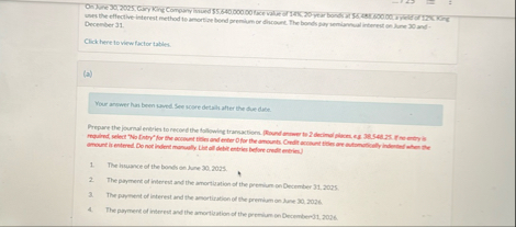 December 3 1 . Click here to view factor tables.