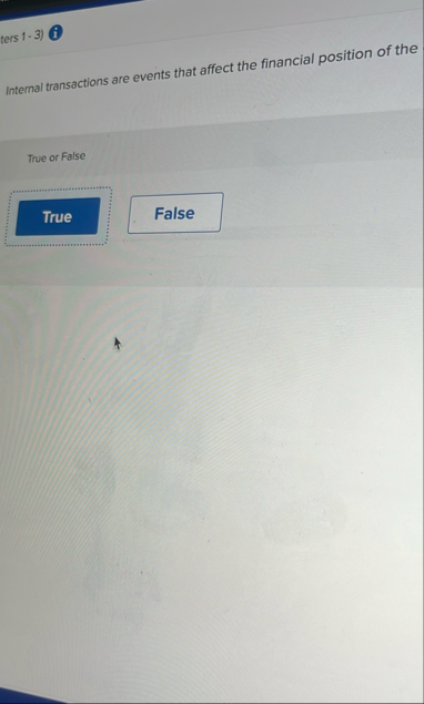 ters 1 - 3 ) Internal transactions are events