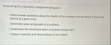 Accounting for a business is important because