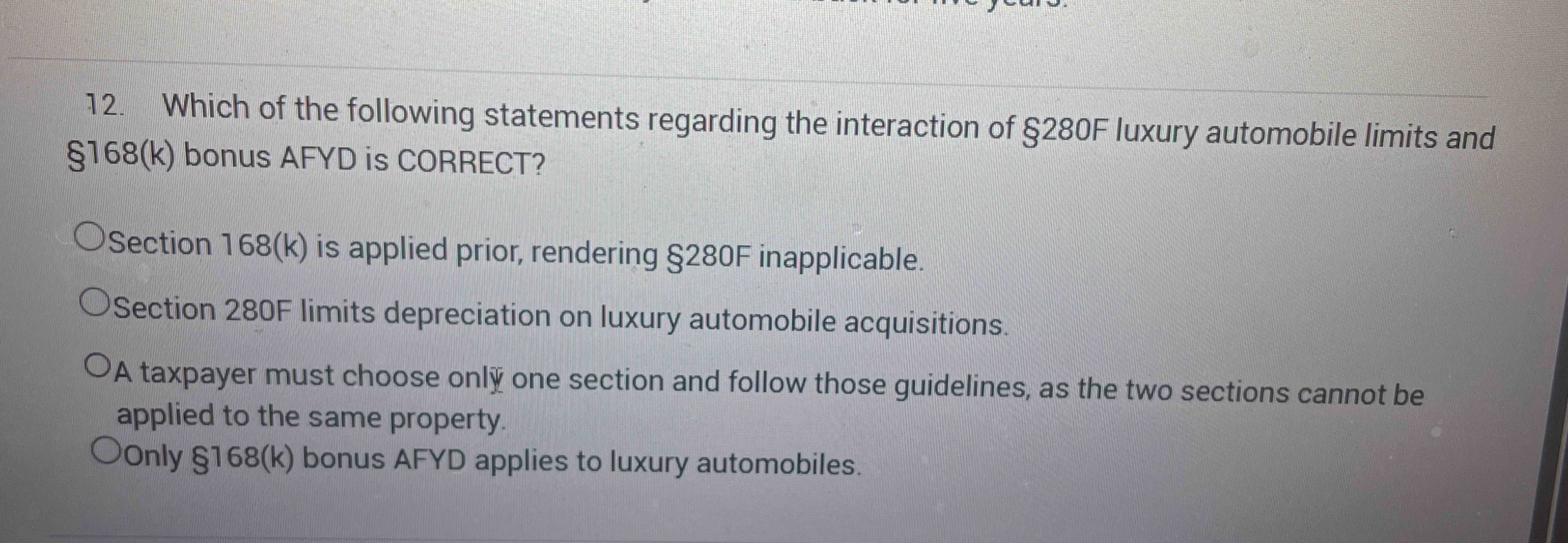 Which of the following statements regarding the