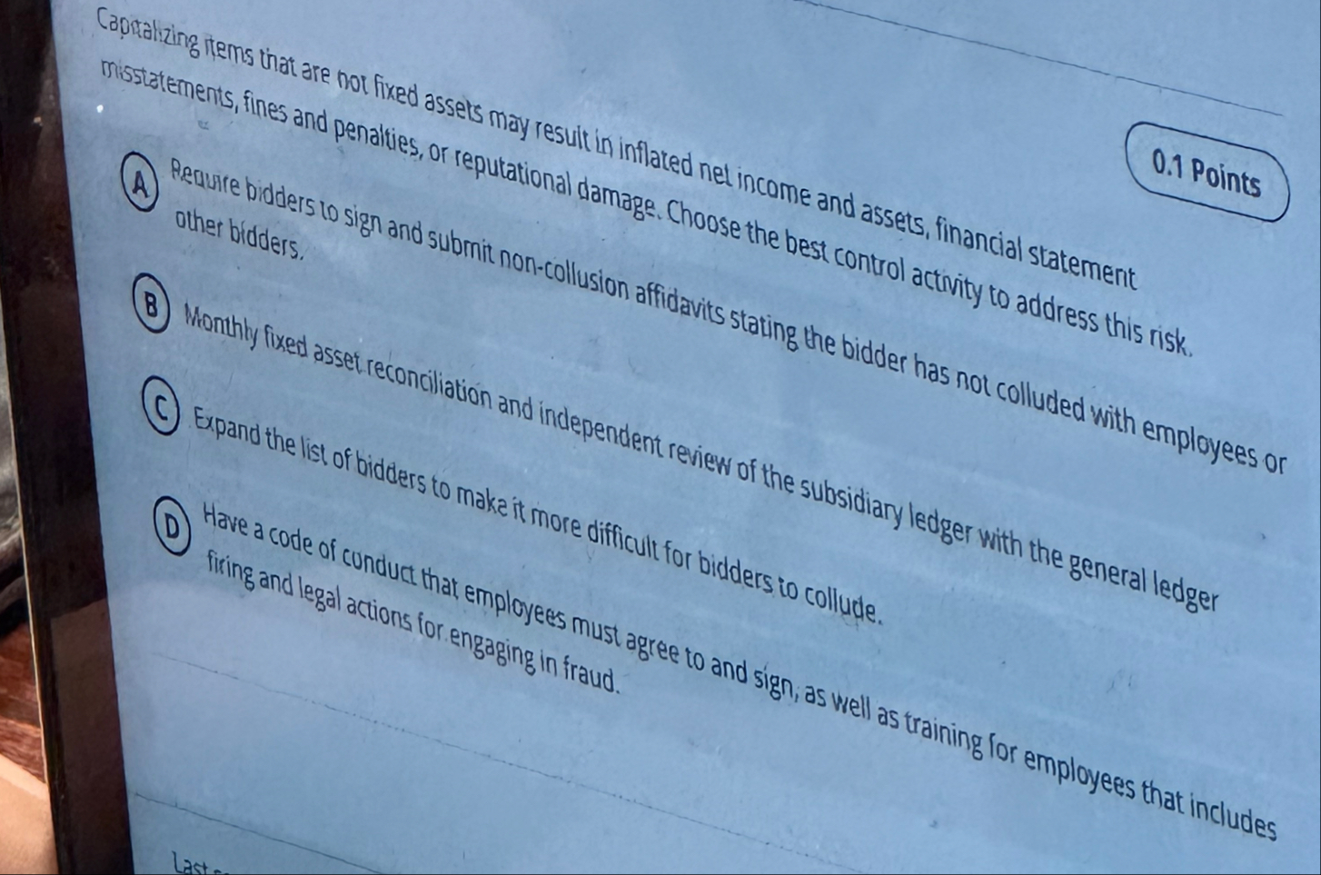 Cartalaing tems that are nor fixed assets may