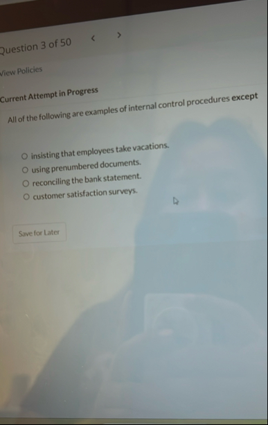 Question 3 of 5 0 New Policies Current Attempt in