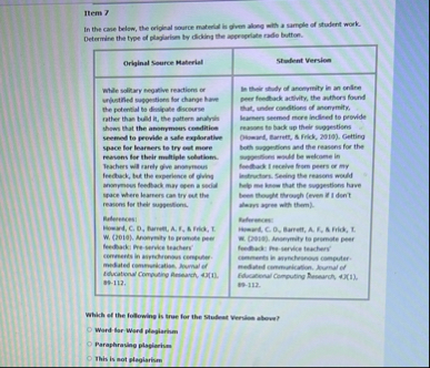 Hem 7 In the case telow, the eriginal source