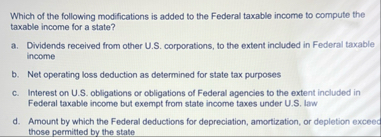 Which of the following modifications is added to