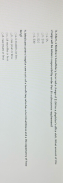 Adam, a Medicare beneficiary, incurred a charge