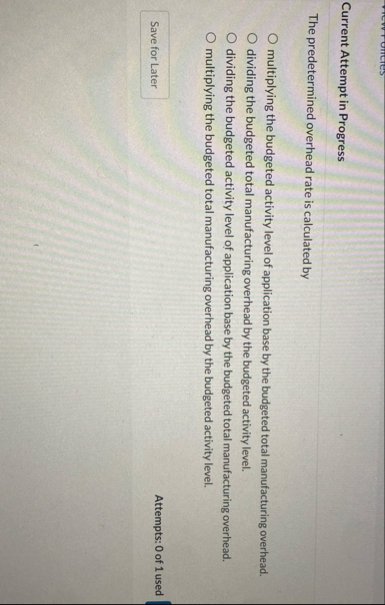 Current Attempt in Progress The predetermined