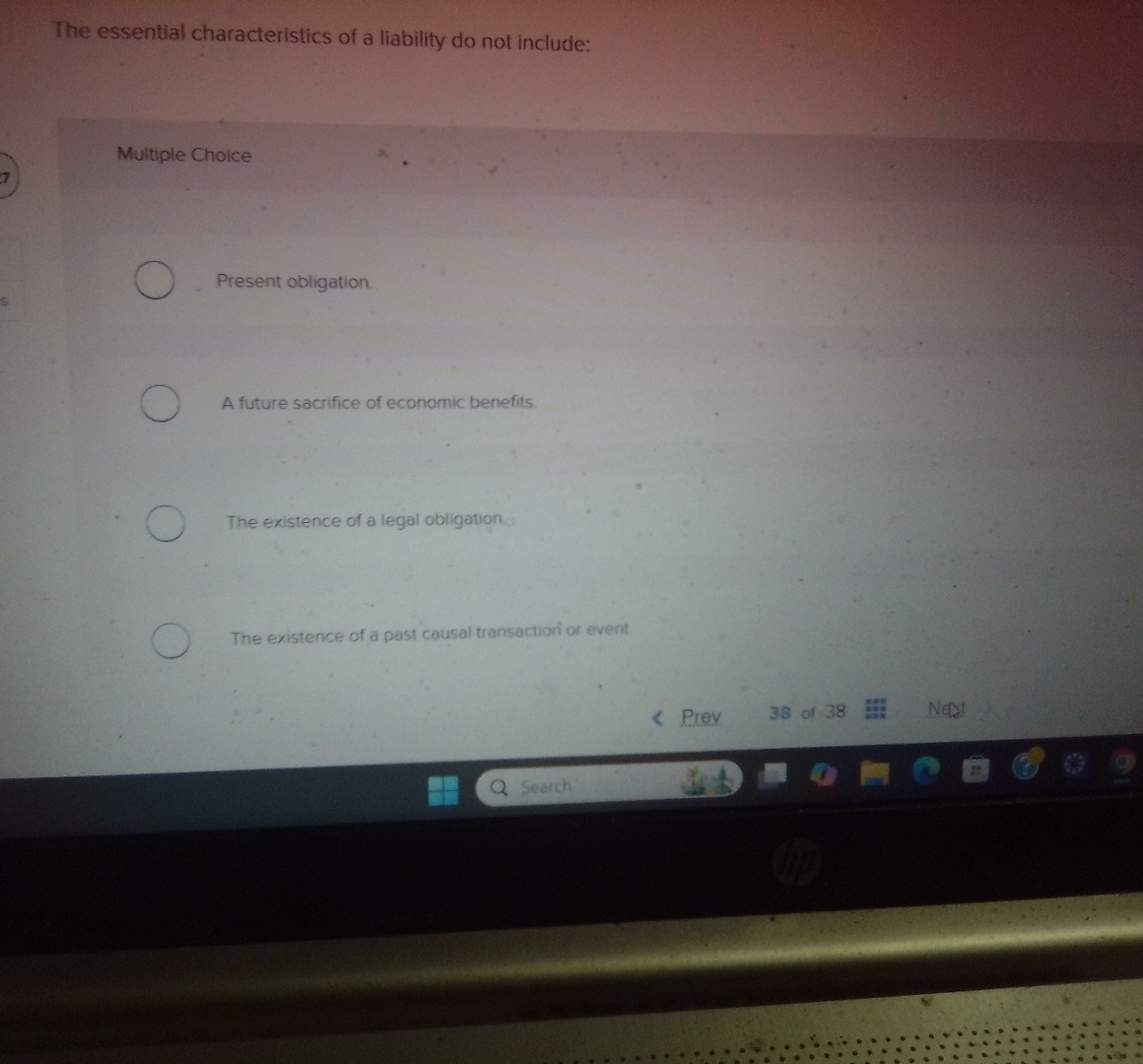 The essential characteristics of a liability do