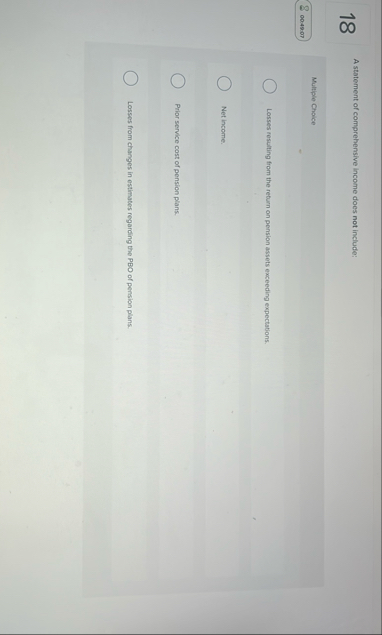 1 8 A statement of comprehensive income does not