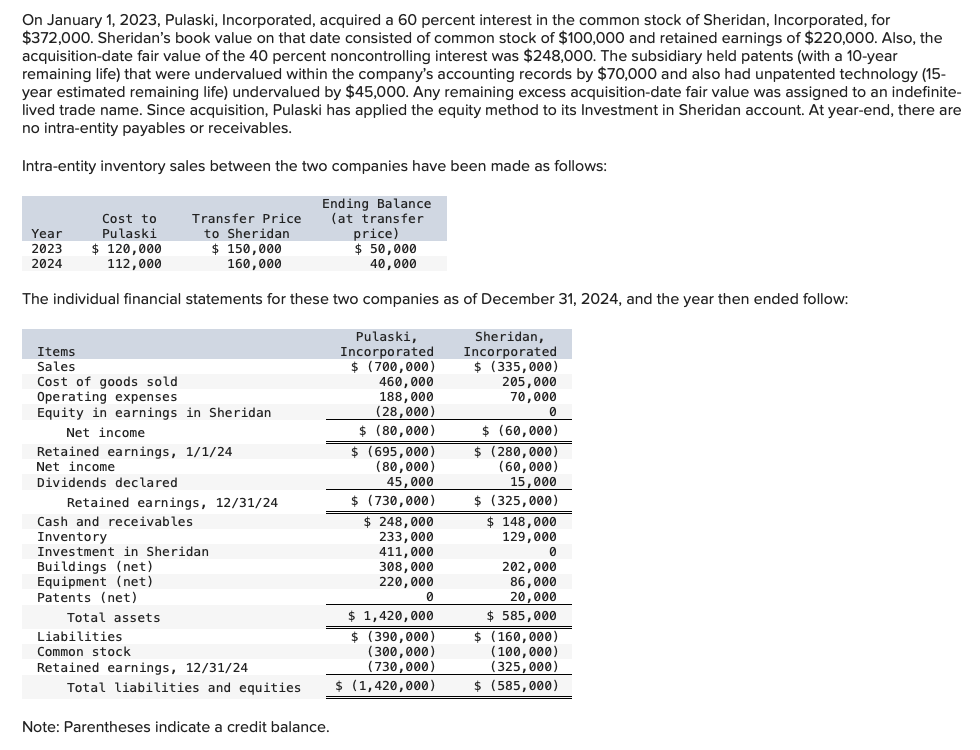 Required: a . Show how Pulaski determined the \ (