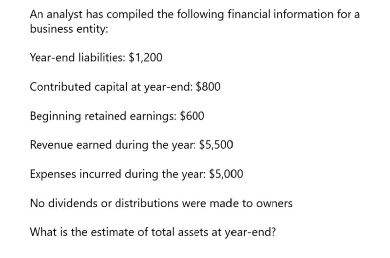 I need help with this general accounting question