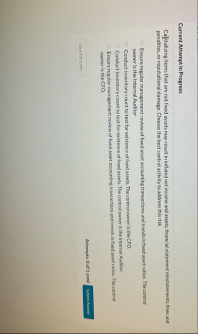 Current Attempt in Progress Cajitalizing items