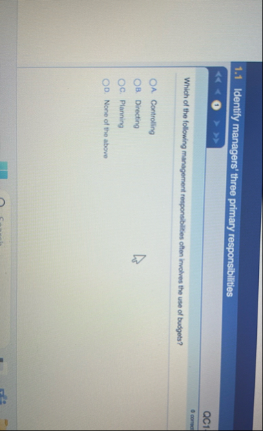 1 . 1 Identify managers' three primary