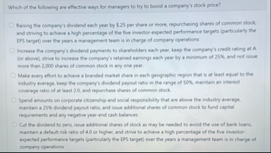 Which of the following are effective ways for