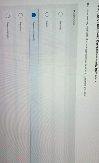 QU . UT - 1 0 9 ( Static ) Decreases in equity