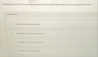 In determining cash flows from operating