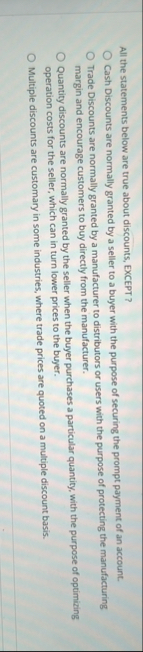 All the statements below are true about