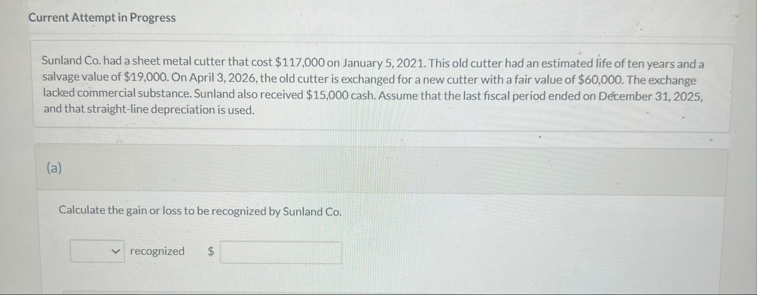 Current Attempt in Progress Sunland Co . had a