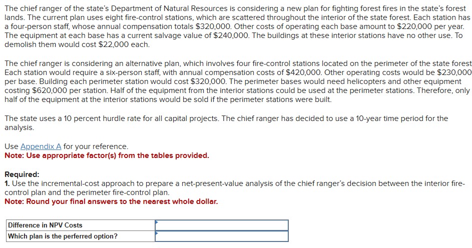 Use the incremental - cost approach to prepare a