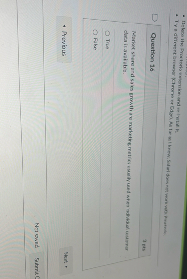 Delete the Proctorio extension and re - install