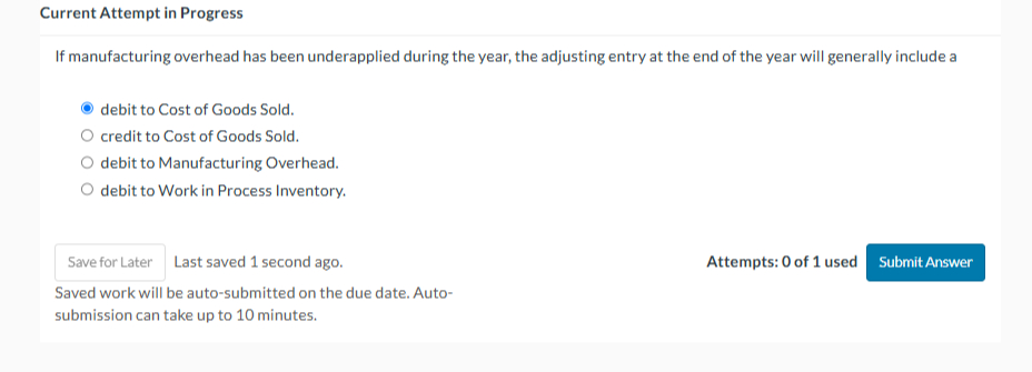 Current Attempt in Progress If manufacturing