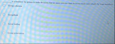 q , is a tendency for groups to make decisions