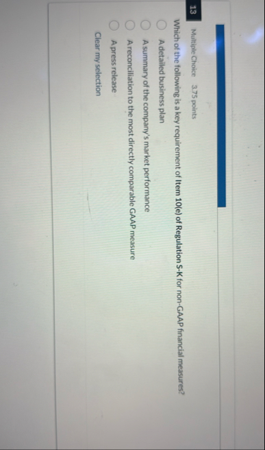 1 3 Multiple Choice 3 . 7 5 points Which of the