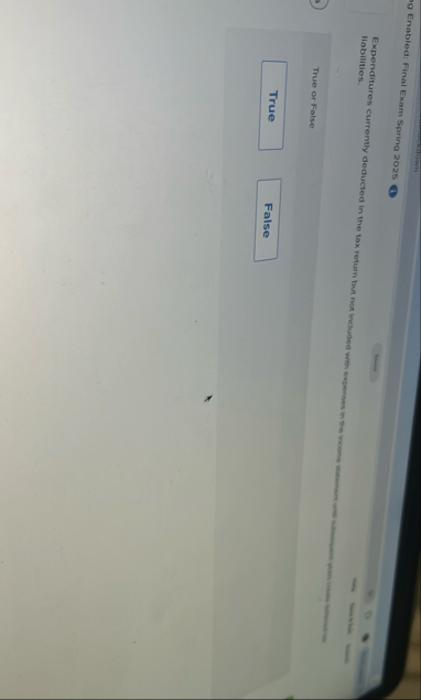 Enabled: Final Exam Spring 2 0 2 5 liabilities.