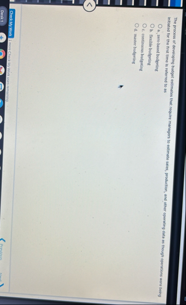 The process of developing budget estimates that