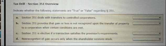 Tax Drill - Section 3 5 1 Overview Indicate