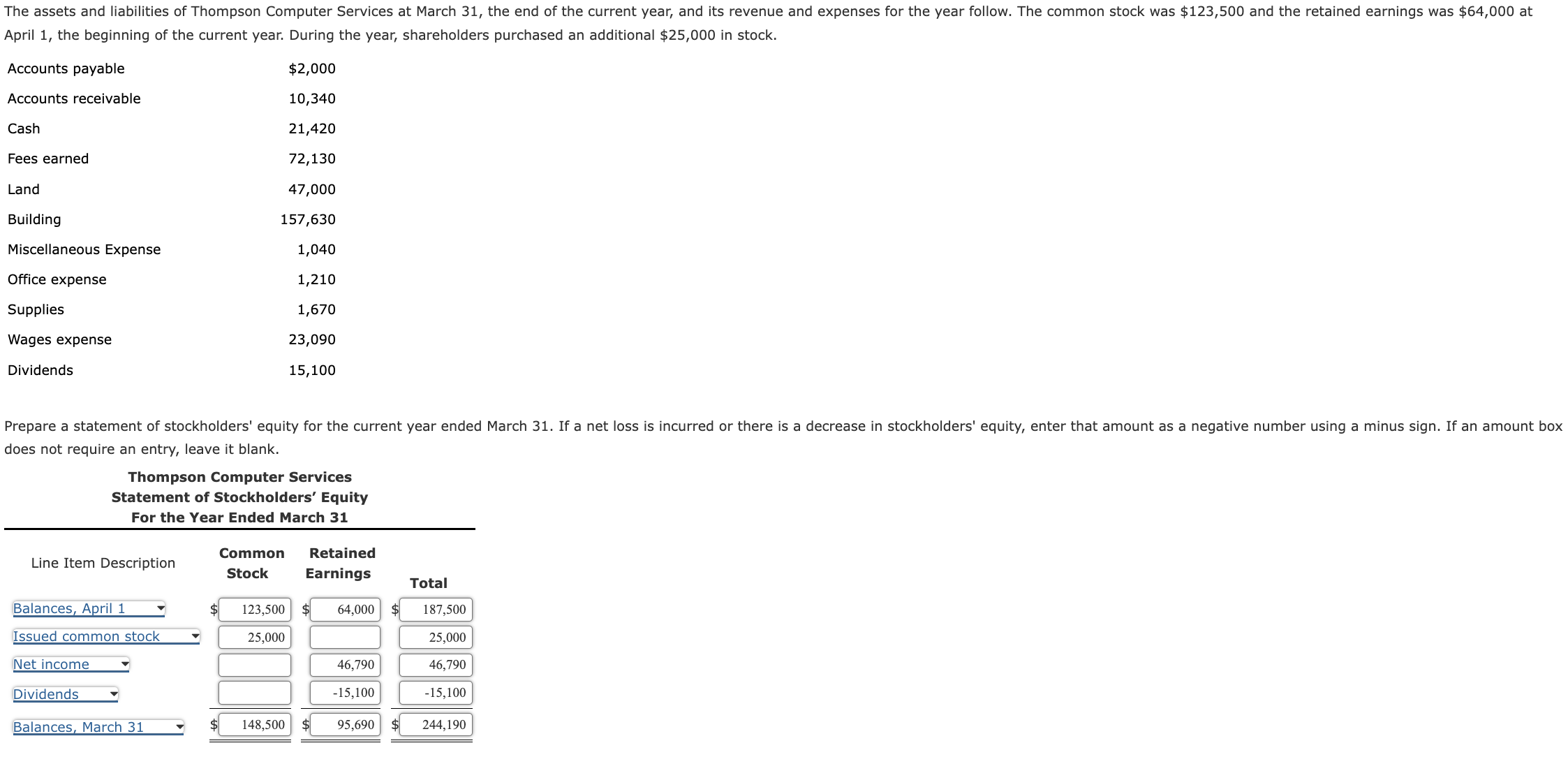 Is this correct? The dropdown options are as