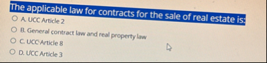 The applicable law for contracts for the sale of