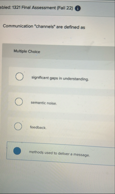abled: 1 3 2 1 Final Assessment ( Fall 2 2 ) ( i
